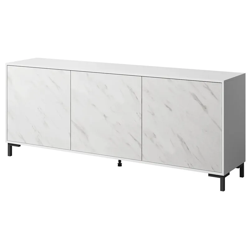 Komoda MARMI 200 Biały / Marmur Biały