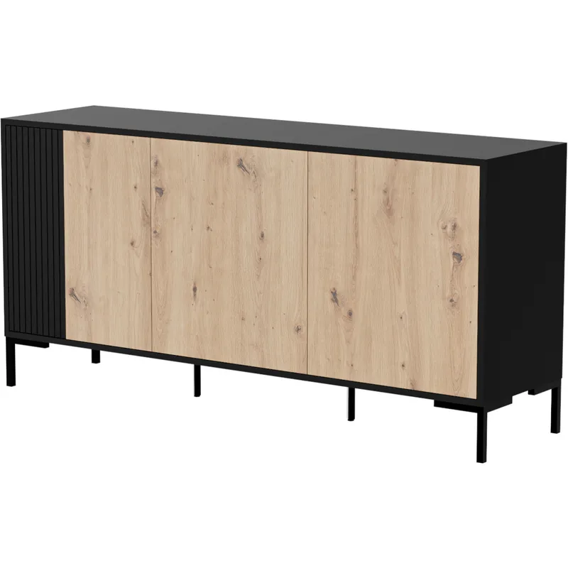 Komoda CIMER 02 Czarny / Dąb Artisan