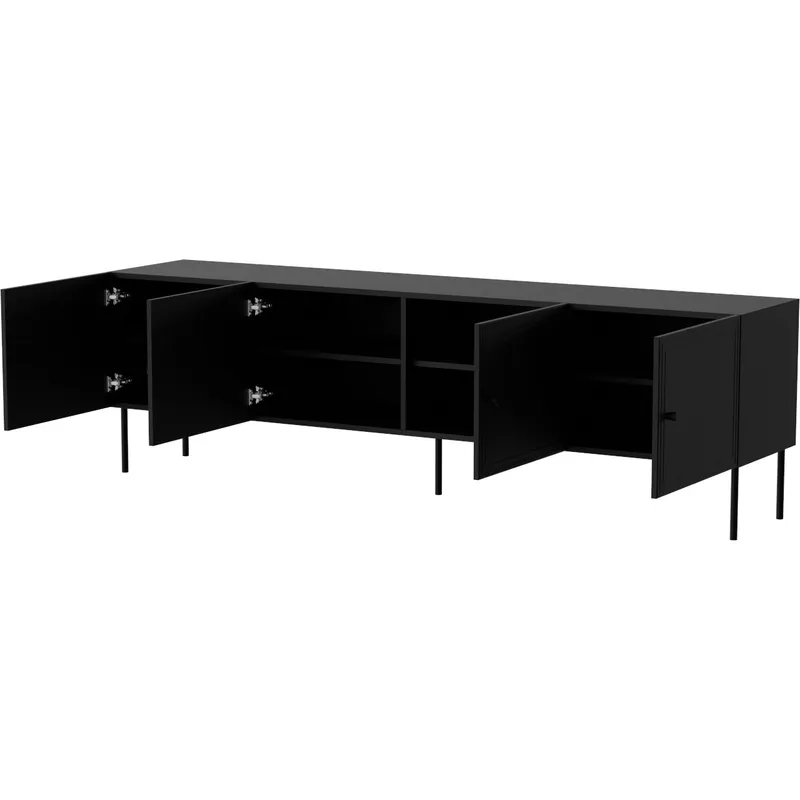 Komoda RTV LAZZO BIS 200 Czarny Mat