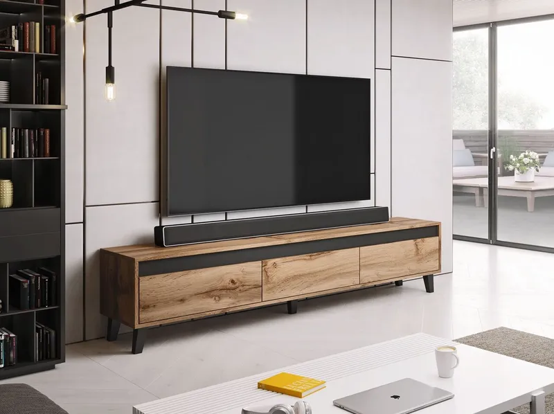 Komoda RTV NORDI 185 Dąb Wotan / Antracyt