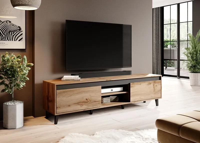 Komoda RTV NORDI II 170 Dąb Wotan / Antracyt