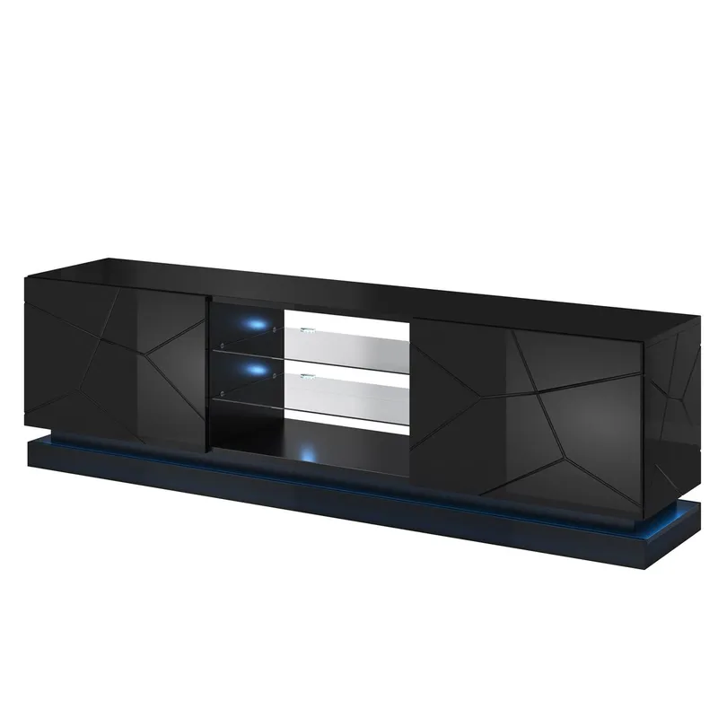 Komoda RTV QUI 200 Czarny Połysk