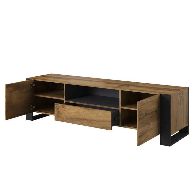 Komoda RTV WOODY 180 Dąb Wotan / Antracyt
