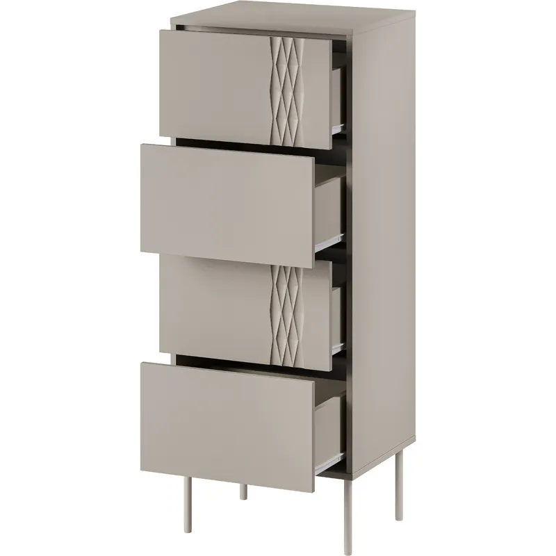 Komoda TIFFANY 4S Beż Mat