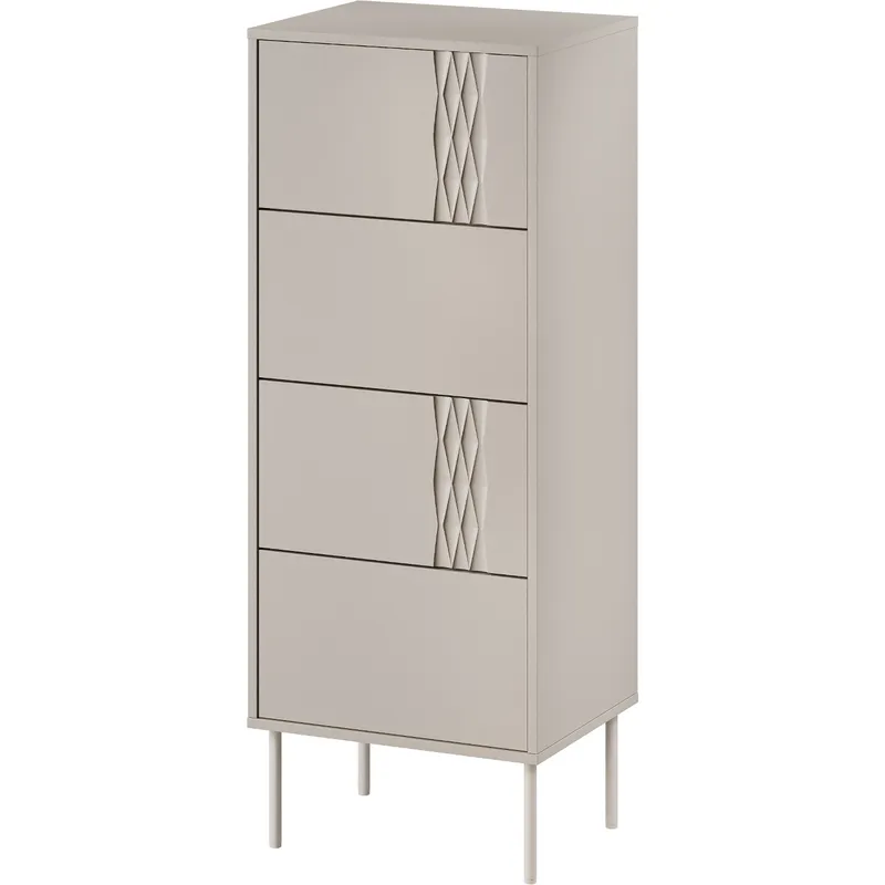 Komoda TIFFANY 4S Beż Mat