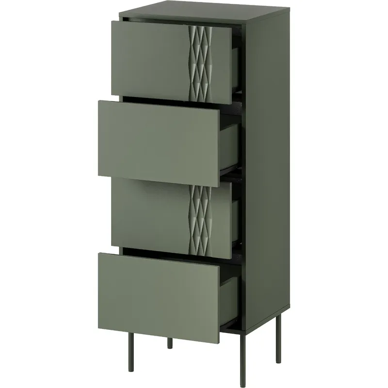 Komoda TIFFANY 4S Zieleń Mat
