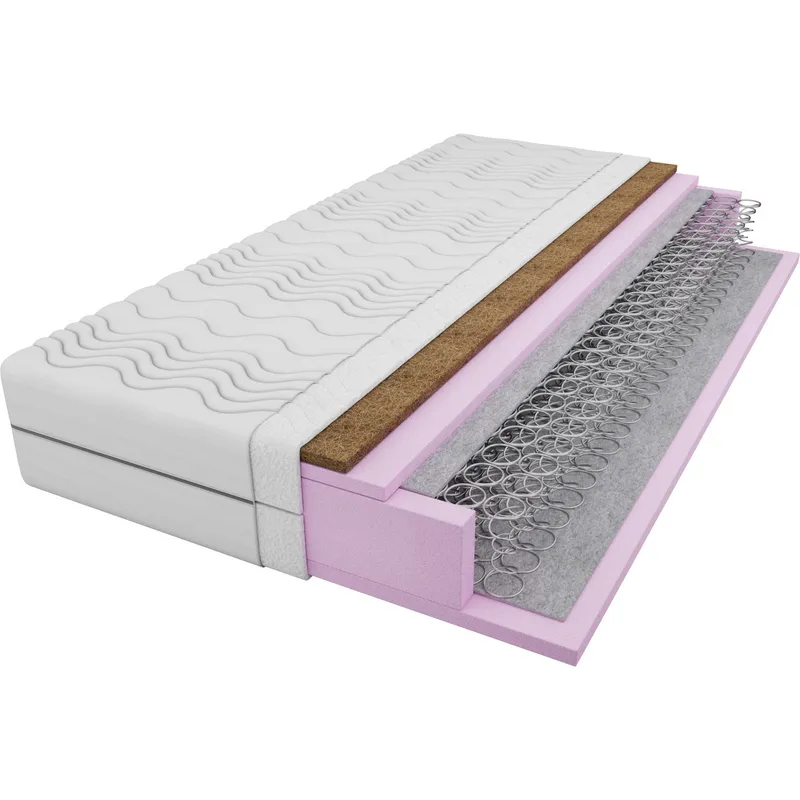 Materac Sprężynowy + Kokos 100x200 LOU BLANC