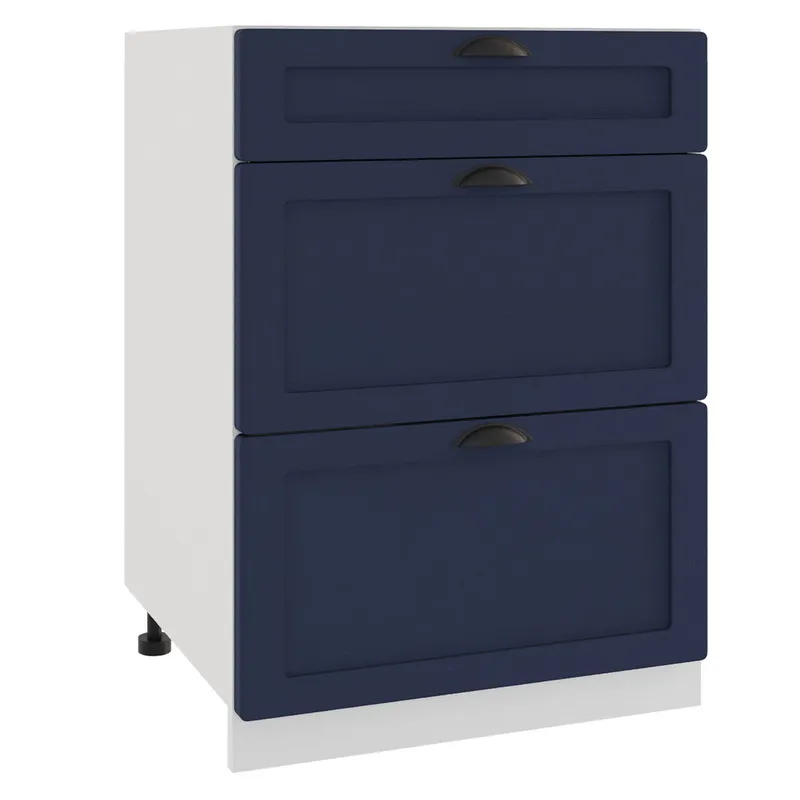 Szafka Dolna ADELINE D60 S/3 Granatowy Mat