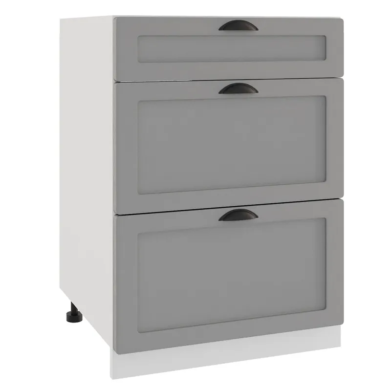 Szafka Dolna ADELINE D60 S/3 Szary Mat