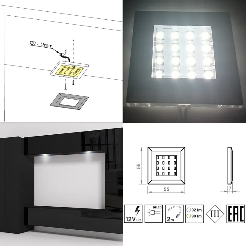 Oświetlenie LED QUATRO 1P - Białe