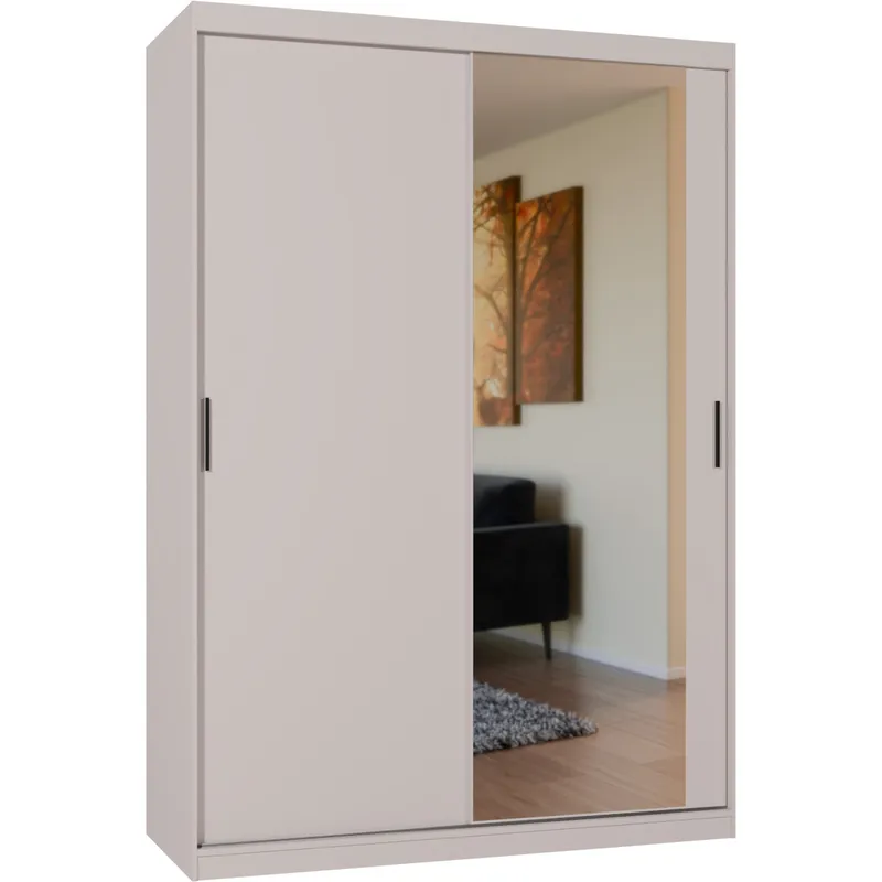 Szafa Przesuwna Z Lustrem VALTURA 150cm Kaszmir