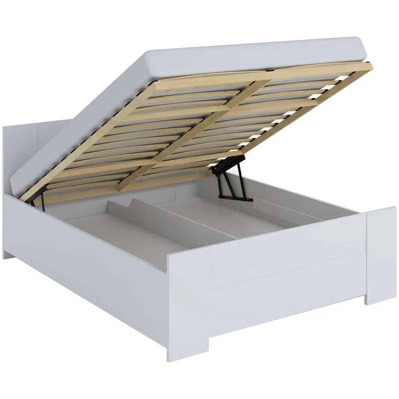 Łóżko Z Pojemnikiem 160x200 BONEY BO02 - Biały