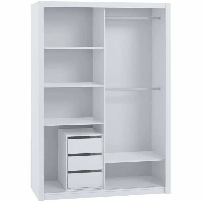 Szafa Przesuwna Z Lustrem 120 BONEY BO07 - Biały