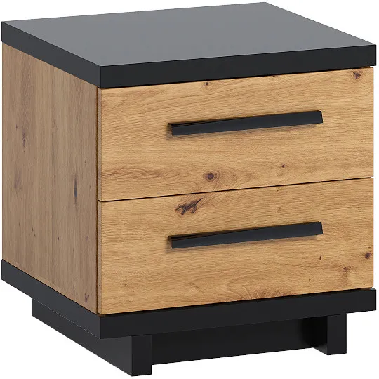 Stolik Nocny INEZA IN12 Dąb Artisan / Czarny
