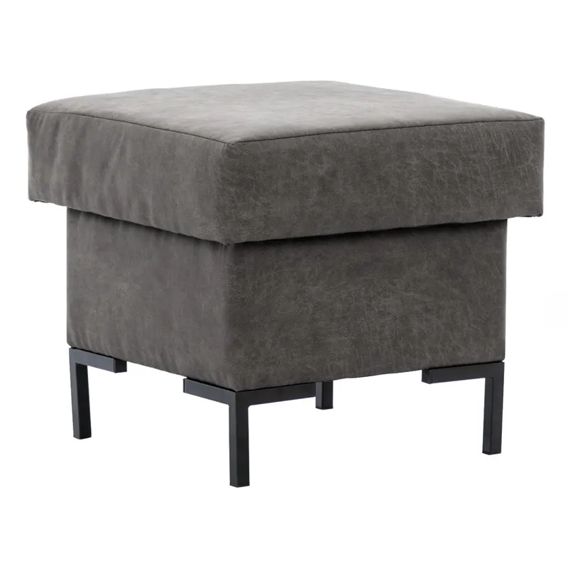 Pufa SELVA A Manila Dark Grey - Czarny