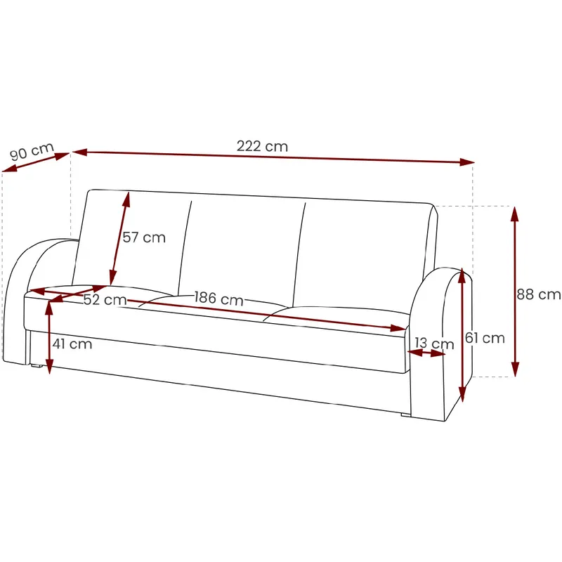 Sofa DART 2 Soft 20 / Lux 24