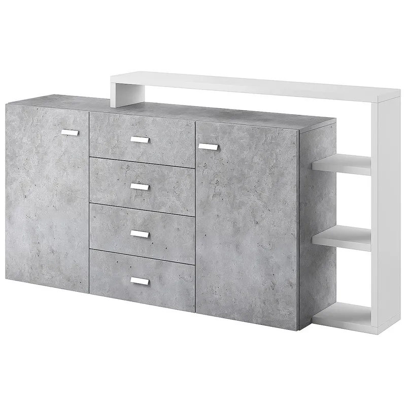 Komoda TABO BT27 Biały / Beton Colorado