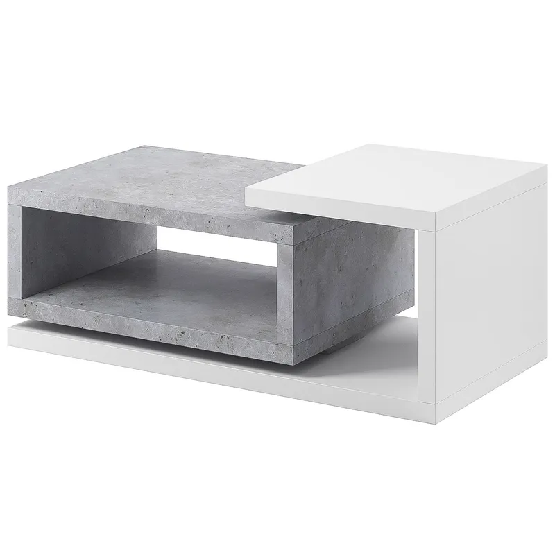 Stolik Kawowy TABO BT97 Biały / Beton Colorado