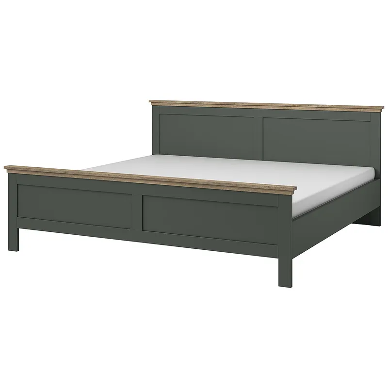 Łóżko 160x200 TEVORA EV31 Zieleń / Dąb Lefkas