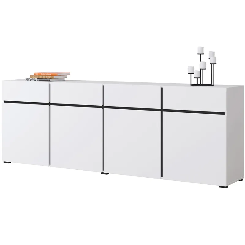 Komoda CROSI 25 Biały / Czarny