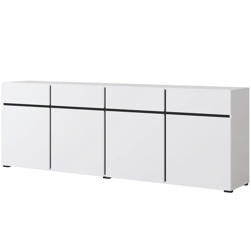Komoda CROSI 25 Biały / Czarny