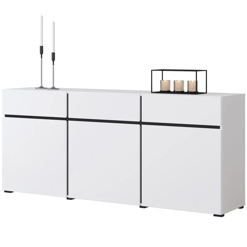 Komoda CROSI 43 Biały / Czarny