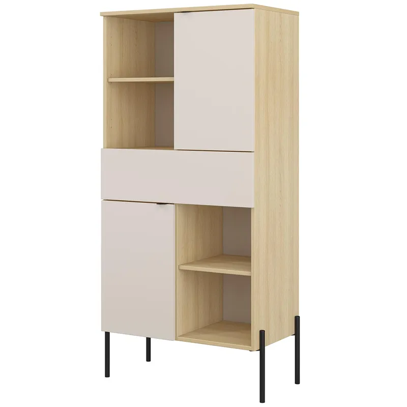 Komoda DORE 42 Dąb Lindberg / Kaszmir