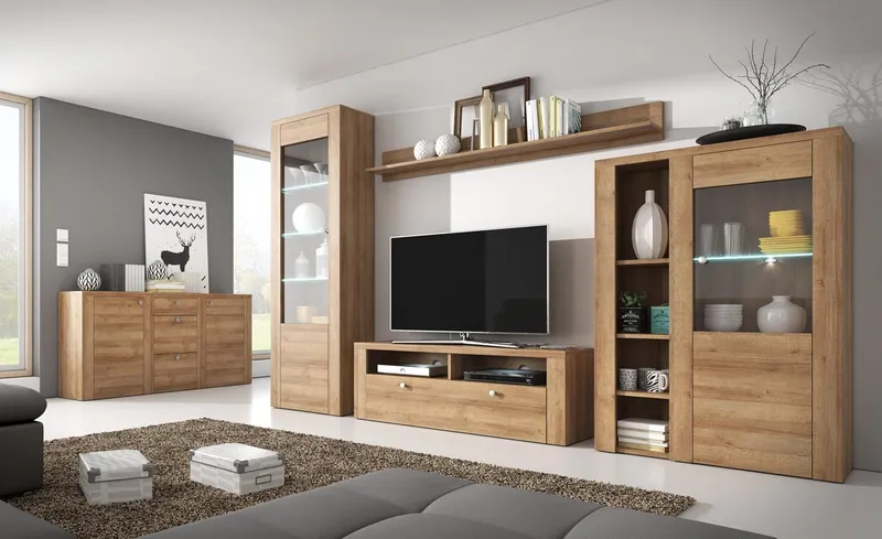 Komoda RTV LORAN LO41 Dąb Riviera Jasny