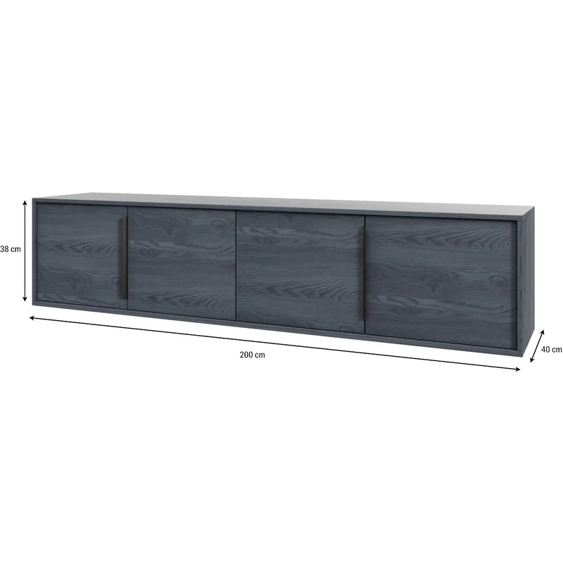 Komoda RTV Wisząca ETNI 40 Dąb Carbon