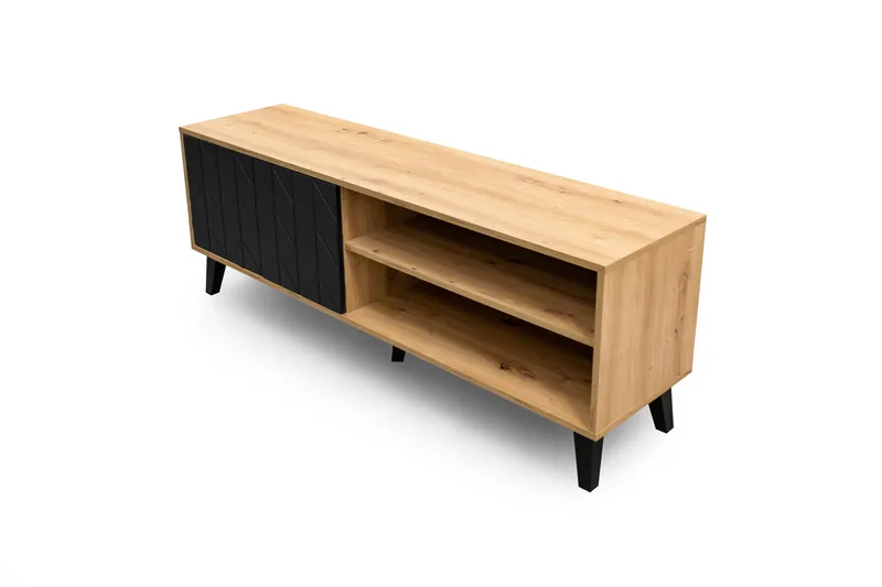 Komoda RTV JODI Dąb Artisan / Czarny Mat WYPRZEDAŻ