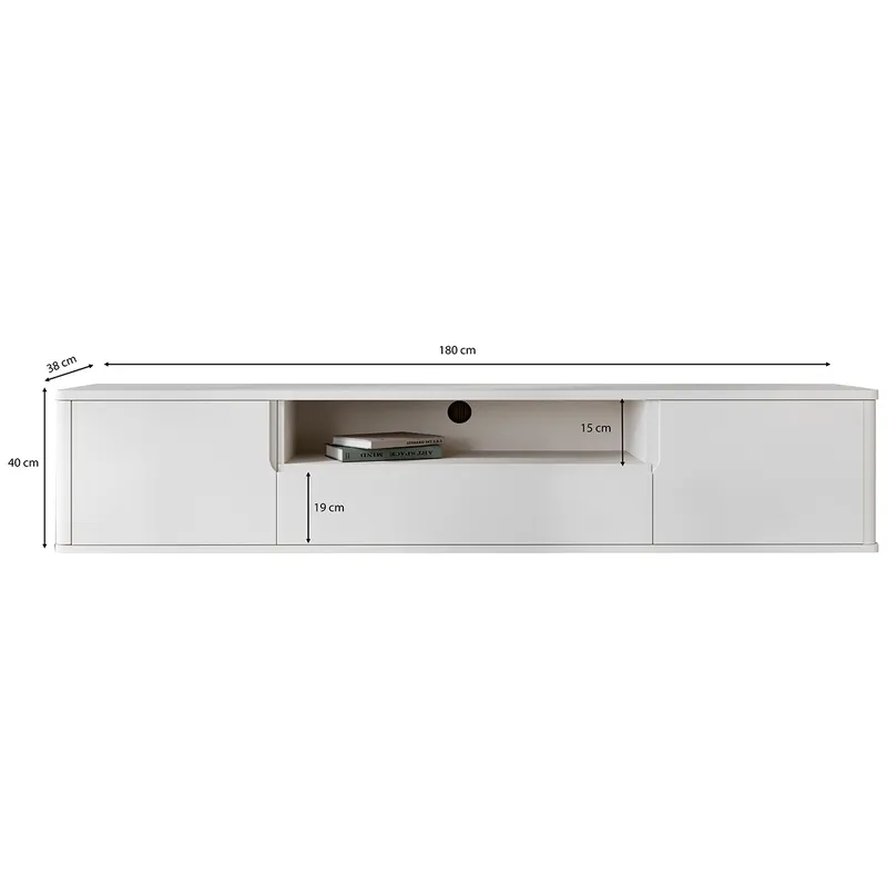 Komoda RTV Wisząca RADIUS 180 - Biały