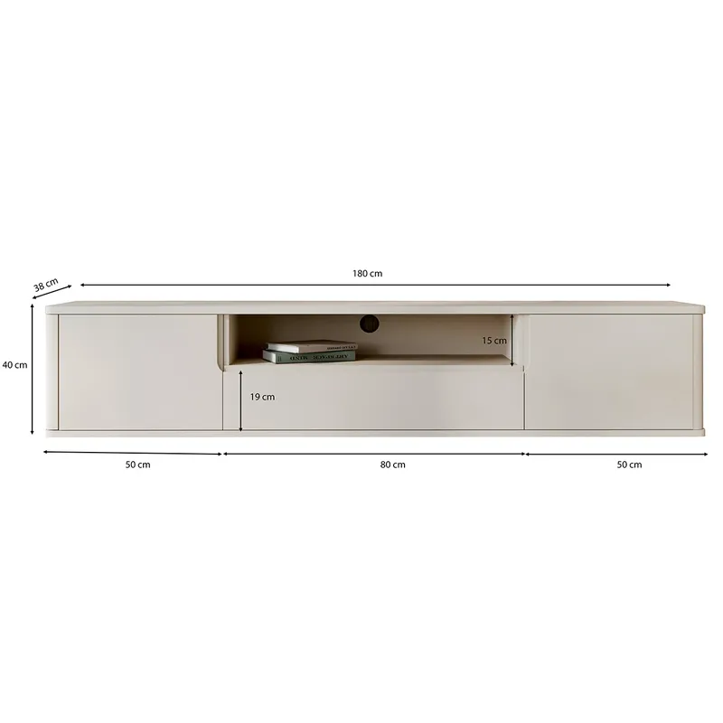 Komoda RTV Wisząca RADIUS 180 Kaszmir