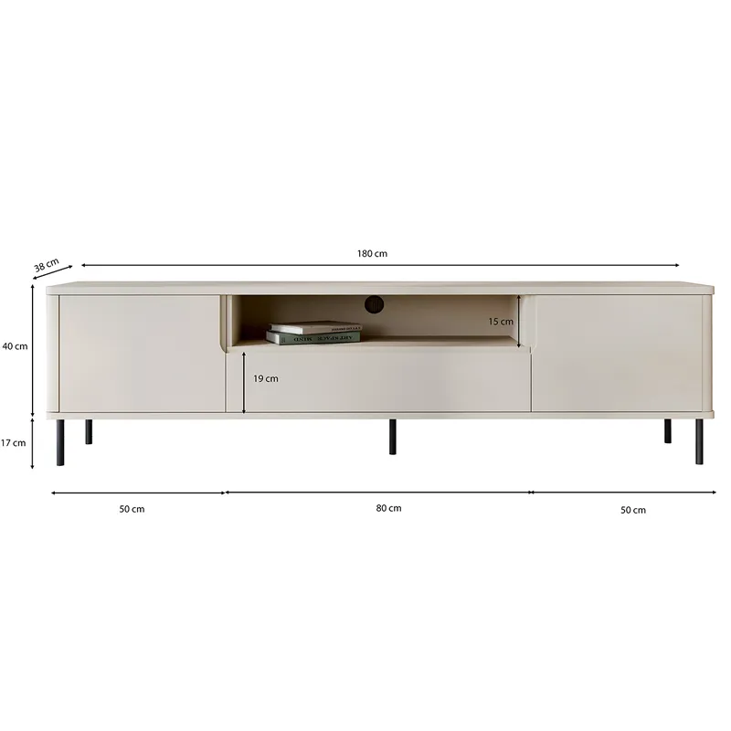 Komoda RTV RADIUS 180NC Kaszmir
