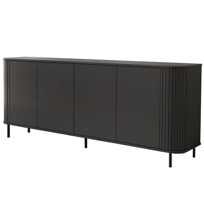 Komoda 4D 200 ZENO Czarny / Czarny