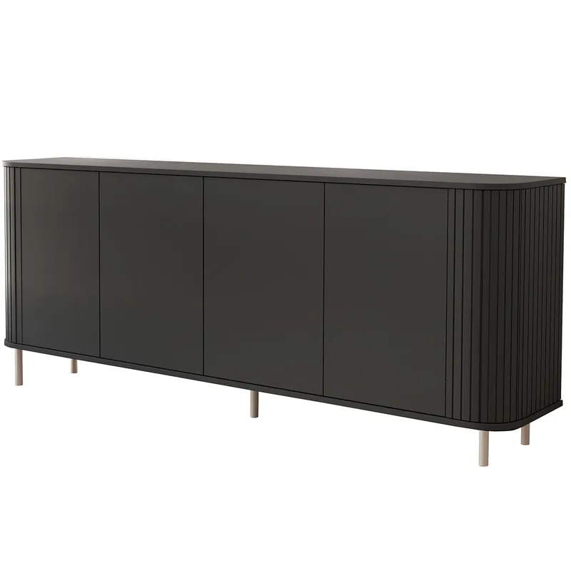 Komoda 4D 200 ZENO Czarny / Kaszmir