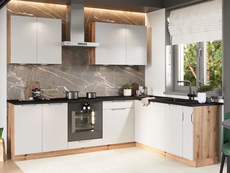 Szafka Dolna D60 ELLEN 04 Dąb Artisan / Szary