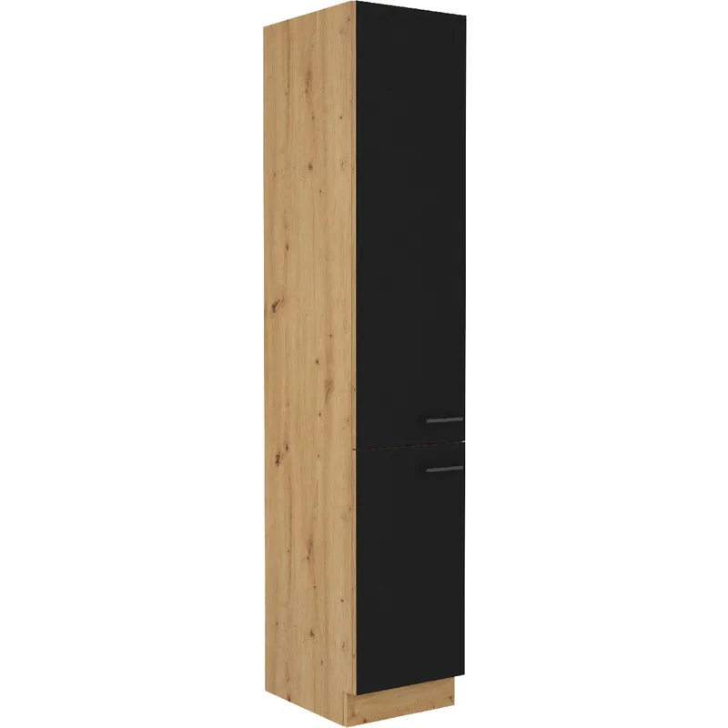 Słupek Kuchenny 40 MADERA 25 Dąb Artisan / Czarny