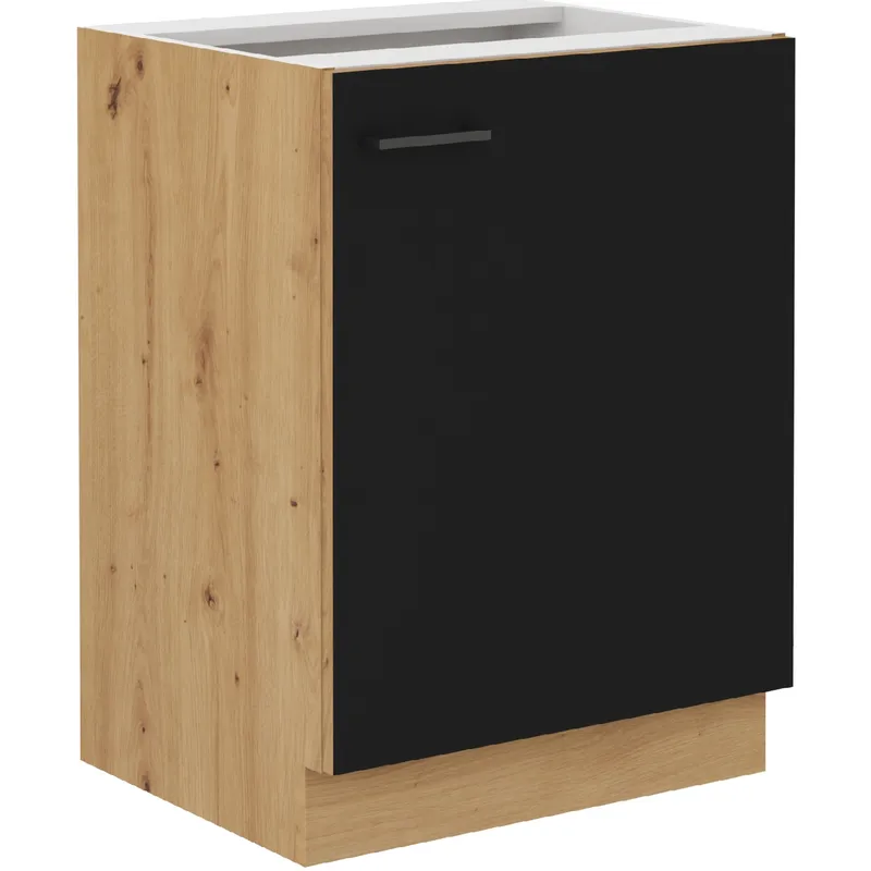 Szafka Dolna 60 MADERA 03 Dąb Artisan / Czarny
