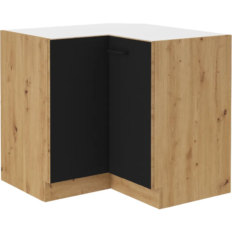 Szafka Dolna Narożna MADERA 11 Dąb Artisan / Czarny