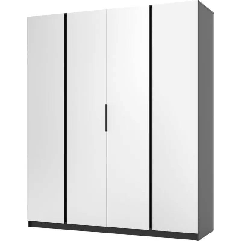 Szafa 200cm Z Lustrem KAYA 10 - Czarna