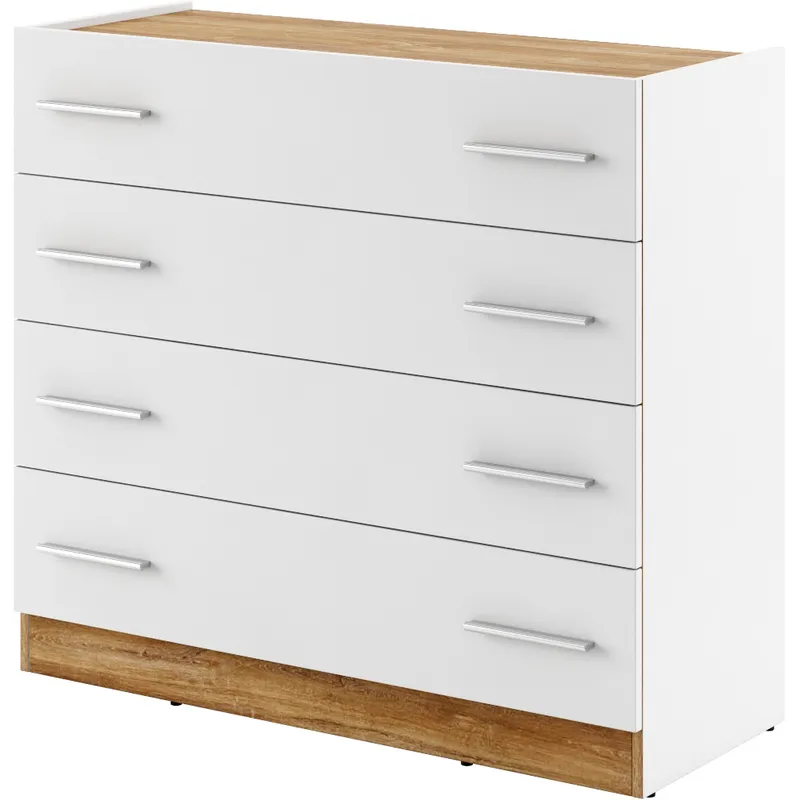 Komoda DENTRO DT04 Biały / Dąb Stirling