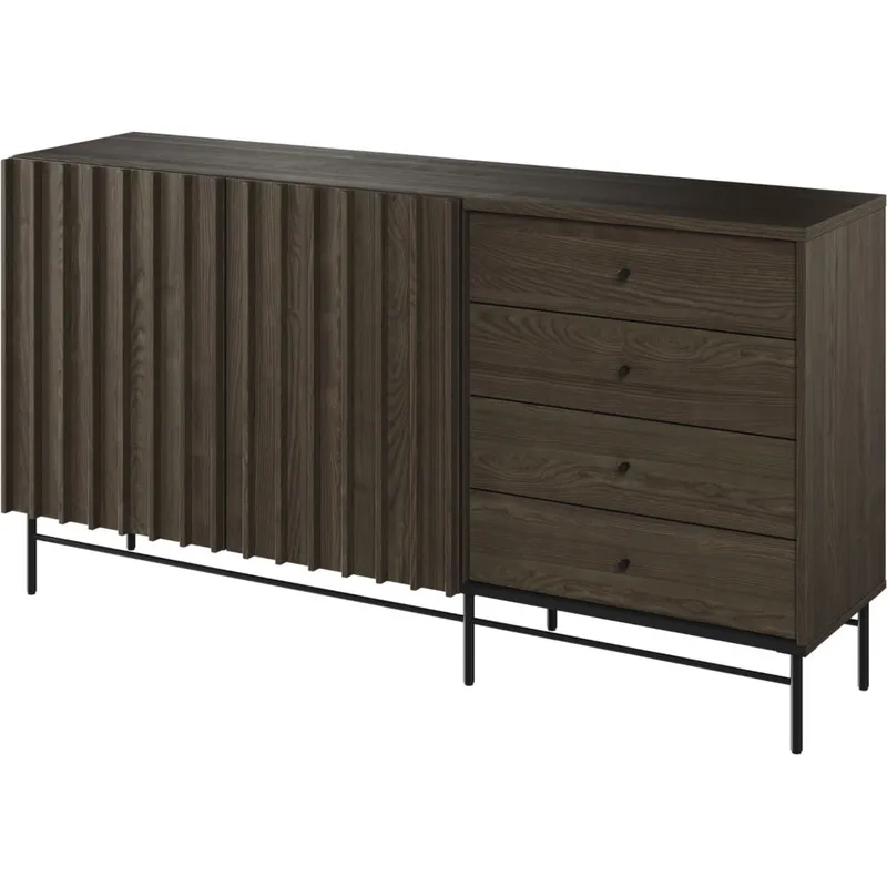 Komoda PIEMONTE PE07 Jesion Portland + - Czarny
