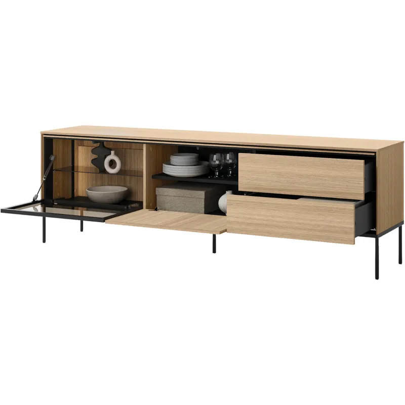 Komoda RTV 197 VISSO VI08 Dąb Linearny