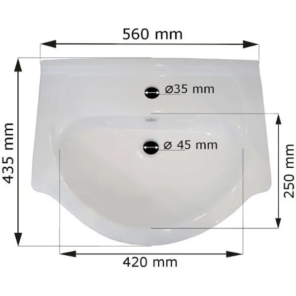 Umywalka Ceramiczna SLIM SL6