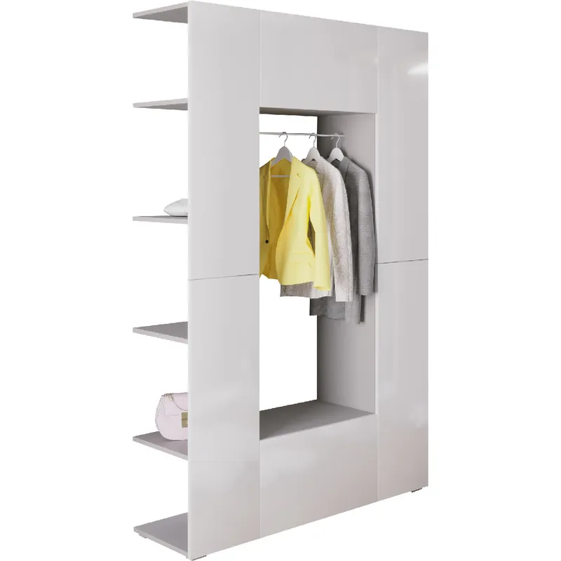 Garderoba CUBE Szary / Biały Połysk