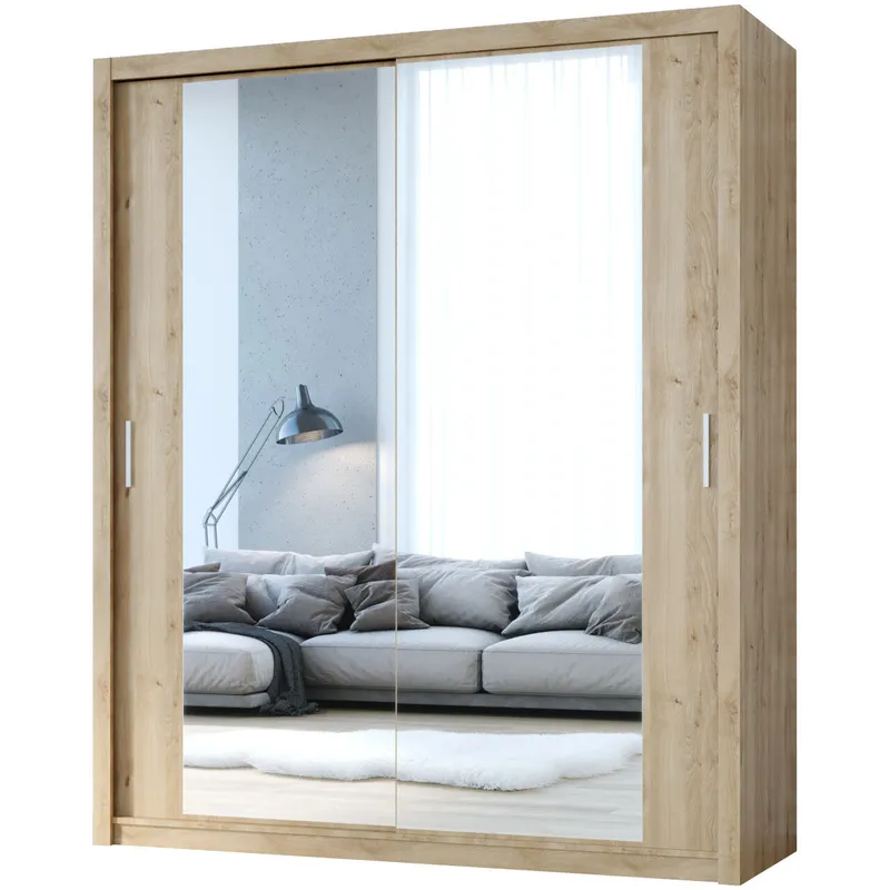 Szafa Przesuwna Z Lustrem VISTA 180 Dąb Artisan