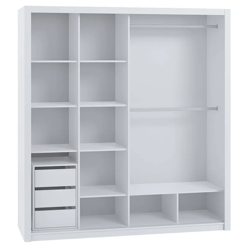 Szafa Przesuwna Z Lustrem VISTA 220 Dąb Artisan / Biały