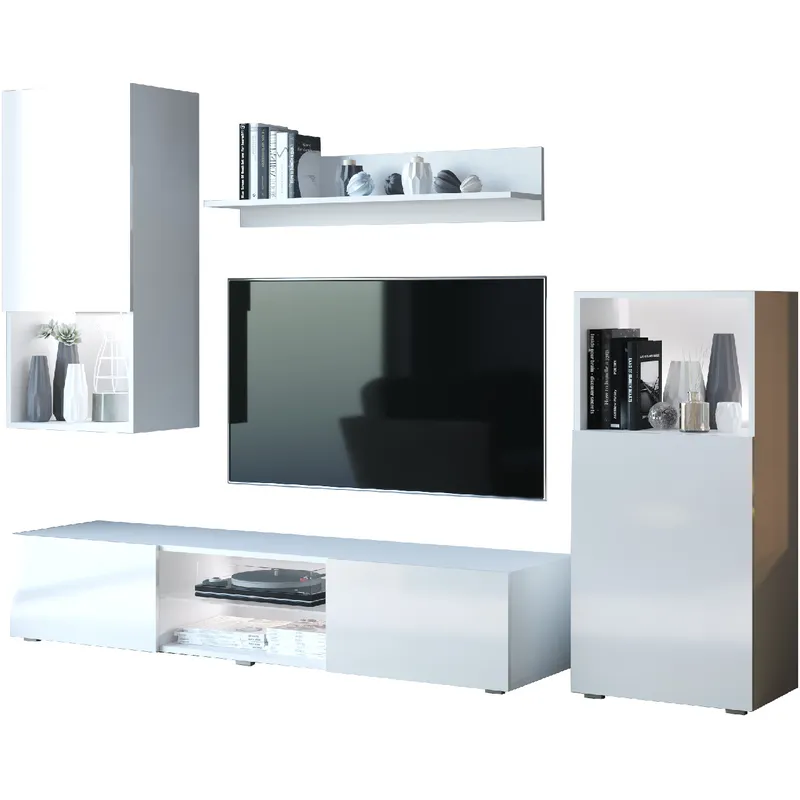 Meblościanka LOFT Biały Połysk