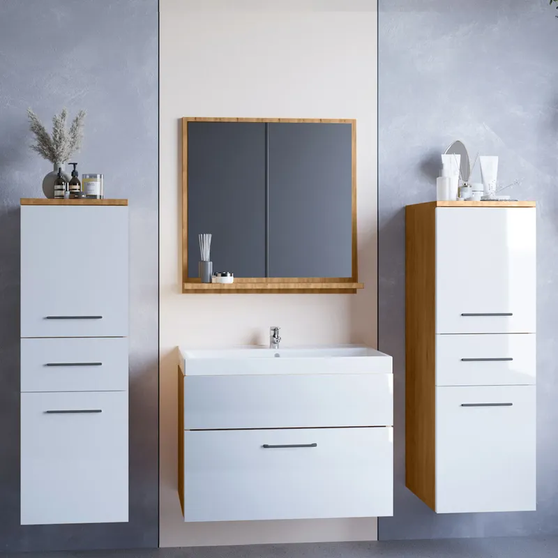 Łazienka LUPO MINI Dąb Artisan / Biały Połysk