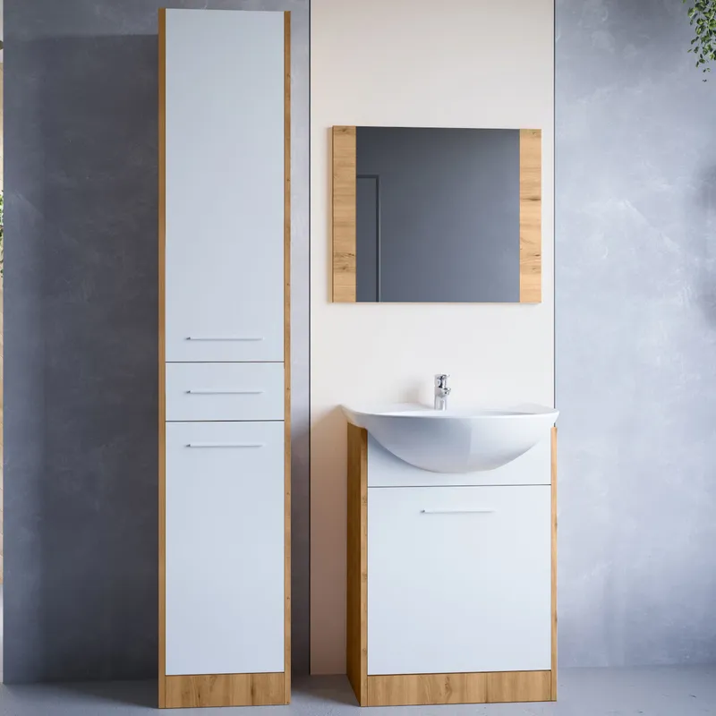 Łazienka NICO LONG Dąb Artisan / Biały